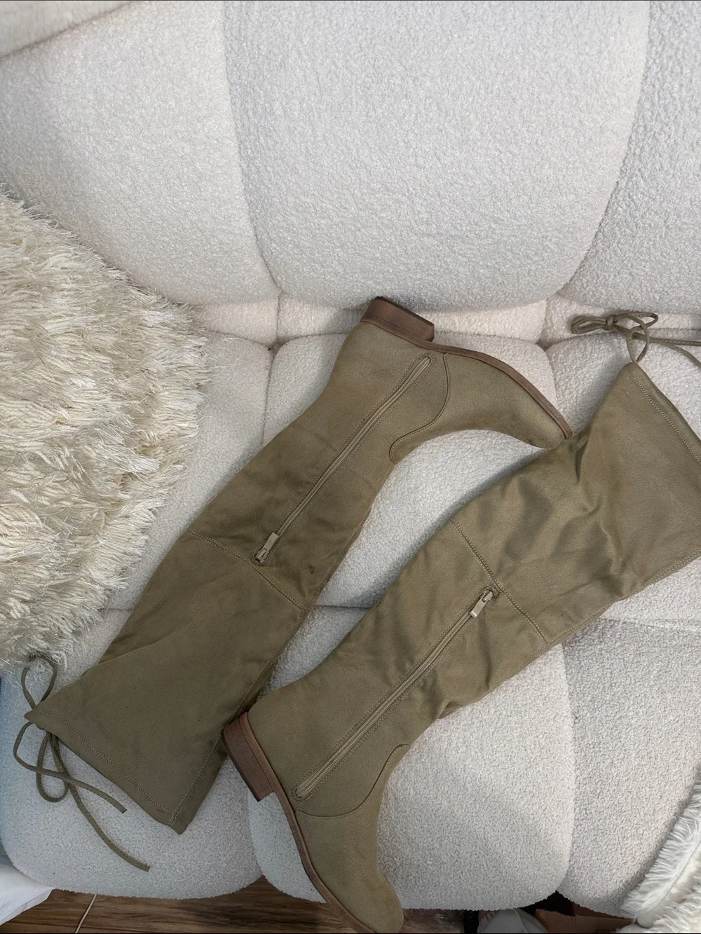 Journee Collection Olive Green Over-the-Knee Flat Boots